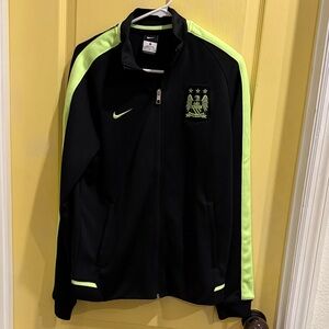 Nike Black Jacket with Neon Yellow Stripes